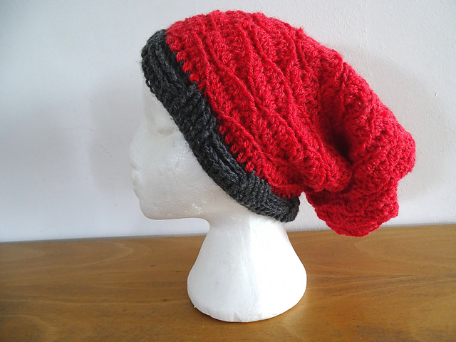 Wave Stitch Slouch Hat