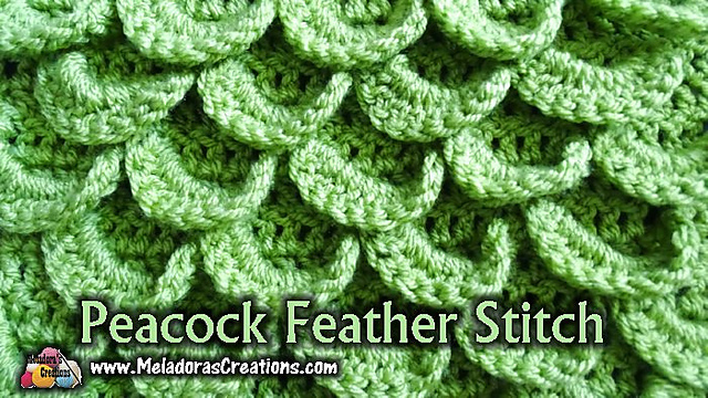 Peacock Feather Crochet Stitch