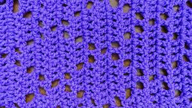 Offset Triangle Filet Crochet Stitch