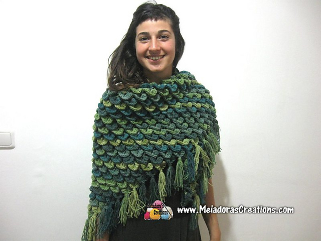 Crocodile Stitch Shawl
