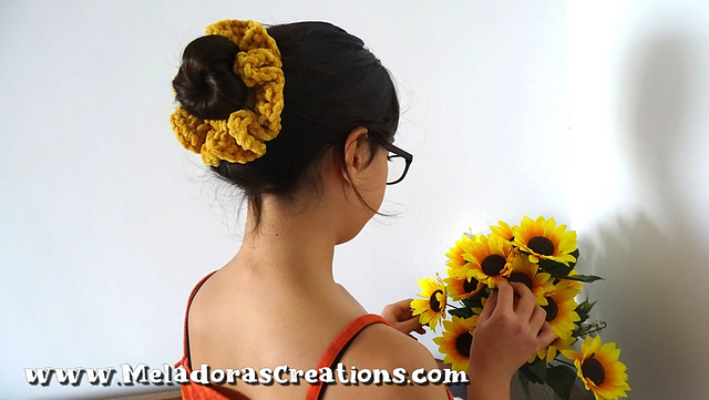 Velvet Crochet Scrunchy
