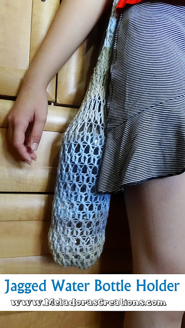 Jagged Crochet Water Bottle Holder