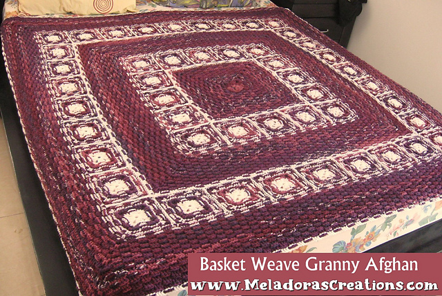 Basket weave Granny Afghan