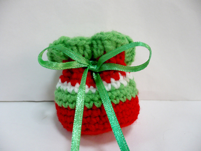 Crocheted Super Mini Drawstring Pouch