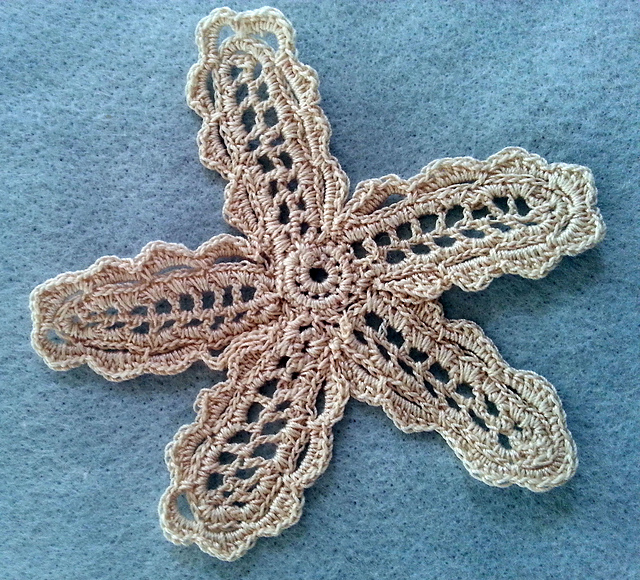 Vintage Irish Crochet Star Flower