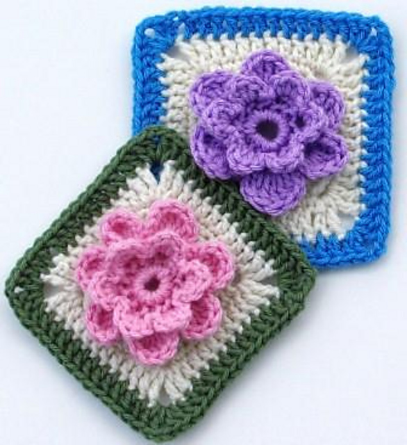 Lady's Rose Afghan Square