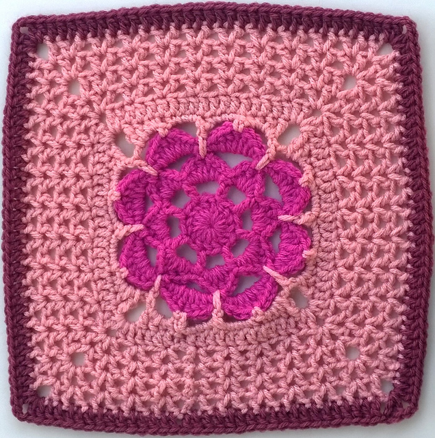Winter Rose Afghan Square