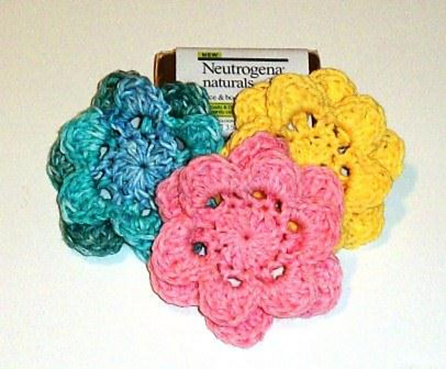 Floral Face Scrubbie