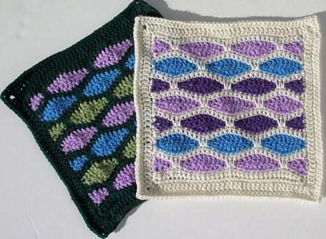 Stained Glass Afghan Square