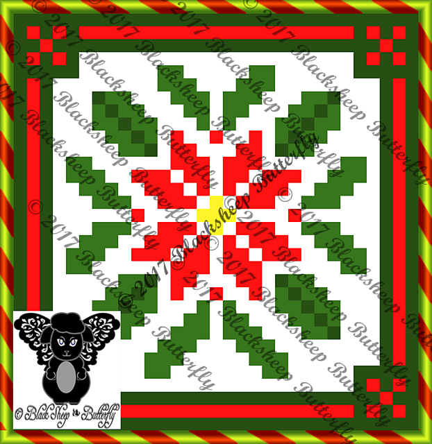Poinsettia C2C Square