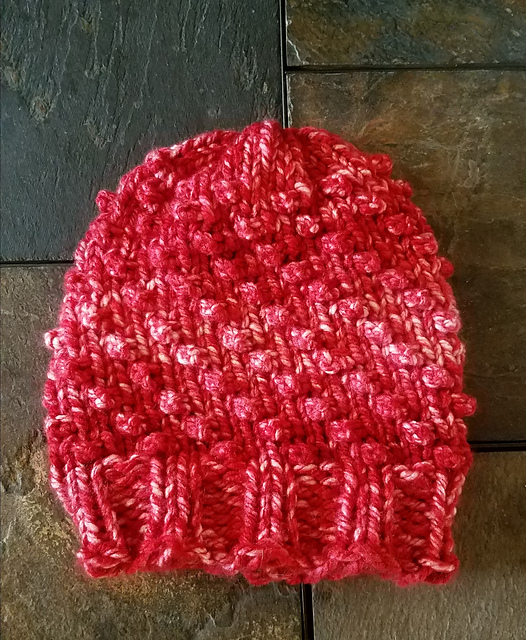 Popcorn Swirl Stitch Hat