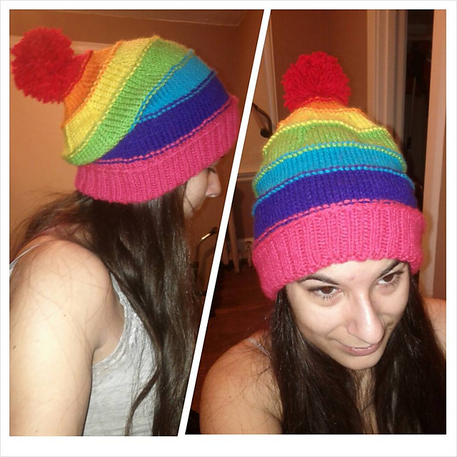 Rainbow Slouchy Hat