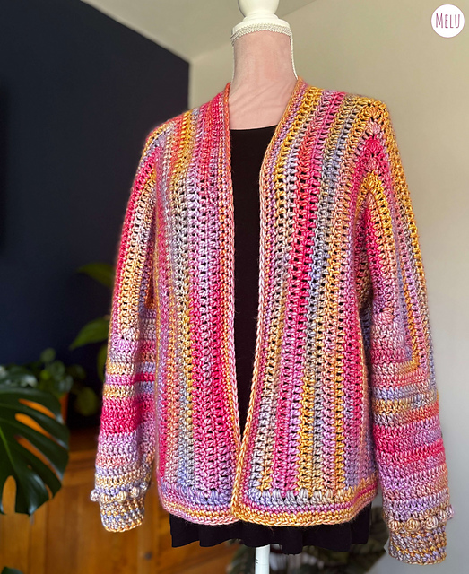 Ravelry: Solid Flexi Hexi Longline Cardi pattern by Melanie Poulter