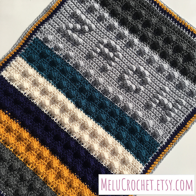 Customisable Polka Dot Bobble Blanket
