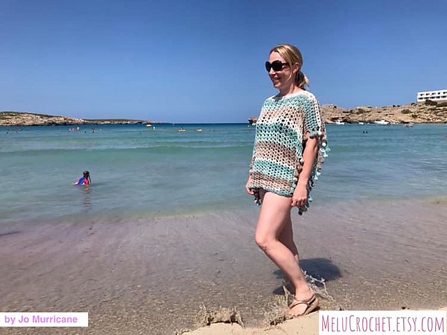 Summer Bobble Pom Pom Poncho