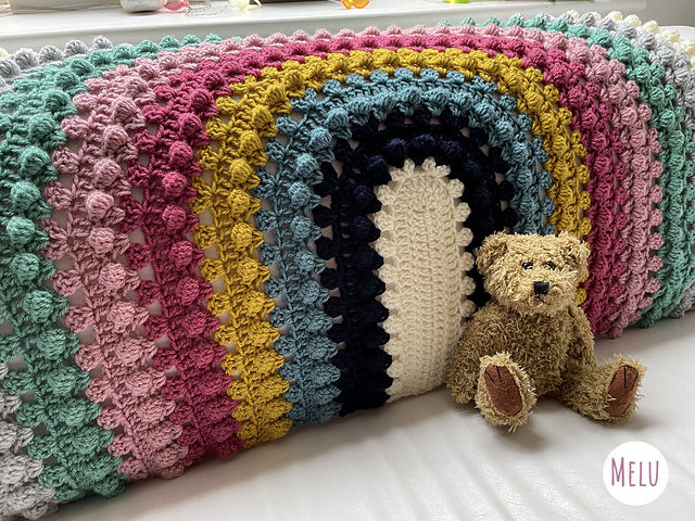 Granny Bobblina Rainbow Blanket
