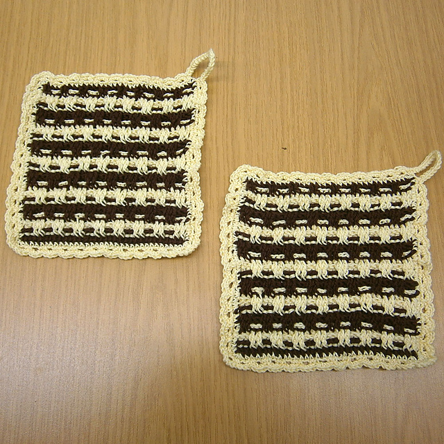 Topflappen im Waffelmuster