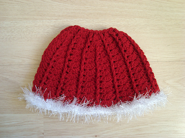 Christmas messy bun hat