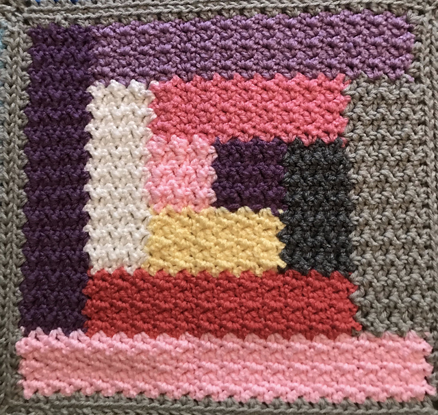 Textured Log Cabin Blanket