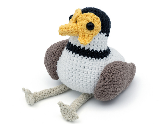 Amigurumi Masked Lapwing Plover Bird