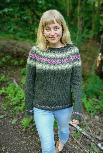 Rosas trädgård sweater