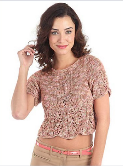 Scalloped edge tee