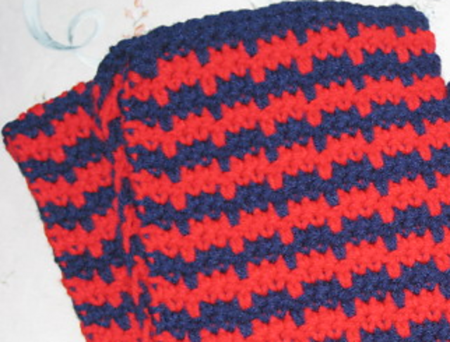 BiColor Rib Striped Scarf