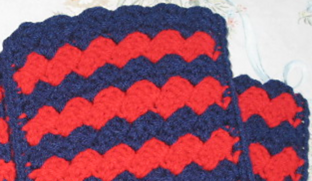 BiColor Ripple Stitch Scarf