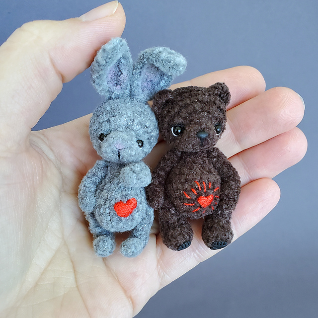 Miniature crocheted bear/bunny