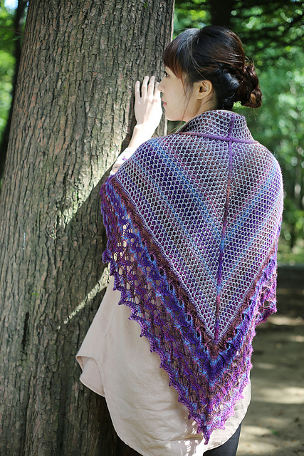Marbling shawl(square)/마블링 사각숄