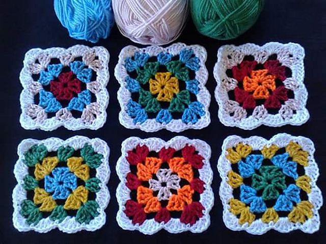 Shell granny square