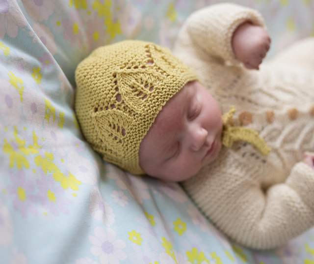 Bladrillekyse / Garter leaves bonnet