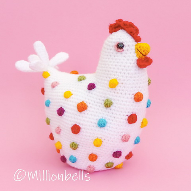 Polka Dots Chicken Amigurumi Easter