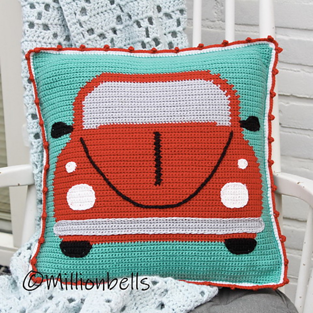 Pillow Cover Classic Beetle Retro Car
