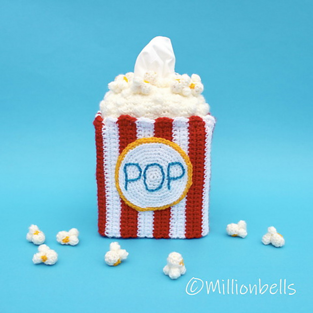 Popcorn Tissue Box Cover