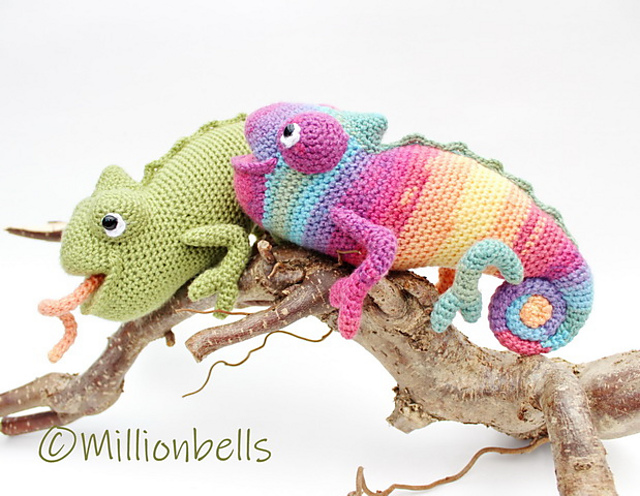 Chameleon Amigurumi Animal Toy