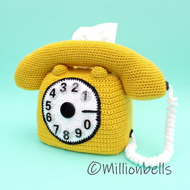 Retro Phone Tissue Box Cover