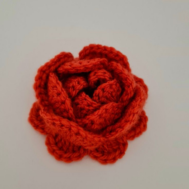 3D Crochet Rose