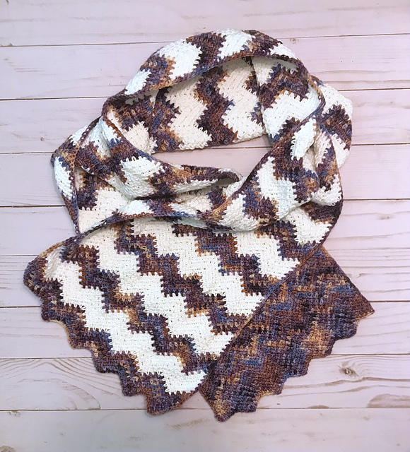 Chevron Linen Stitch Scarf