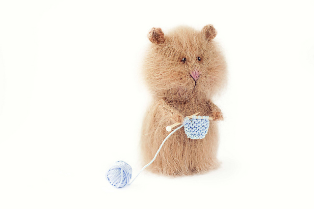 Hamster knit toy