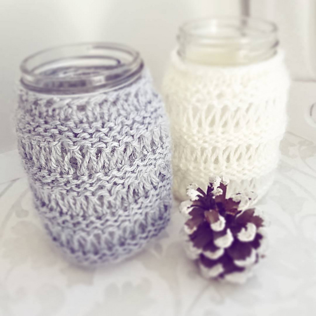 Flame in the Night Jar Candle Cozy
