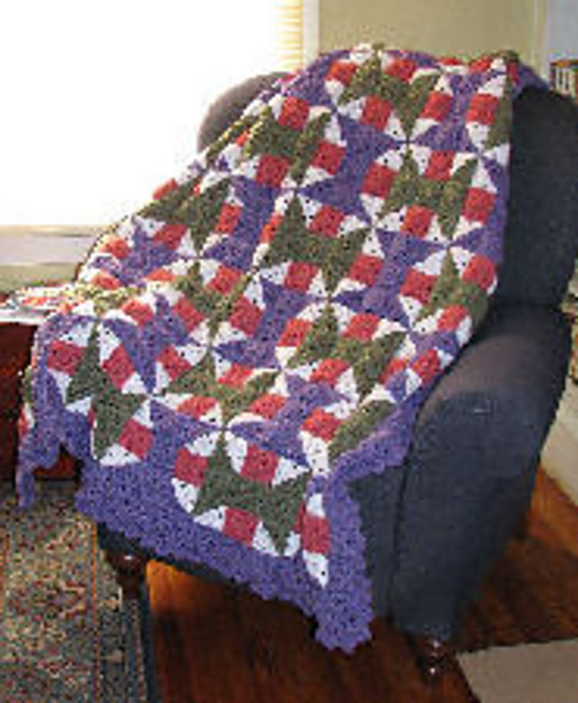 Ribbons and Bows Crochet Quilt
