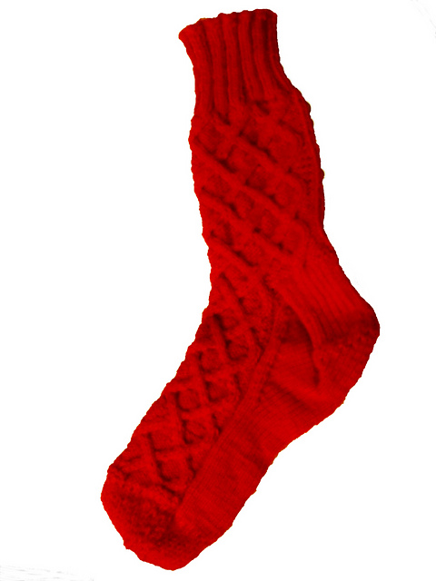 Travelry Lattice Cable Socks