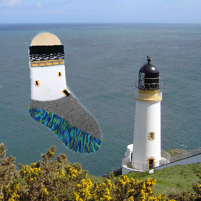 Maughold Lighthouse Socks