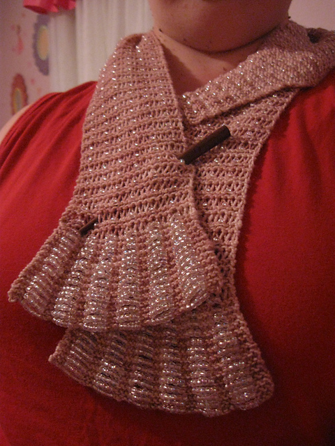 Iridescent Beaded Scarf