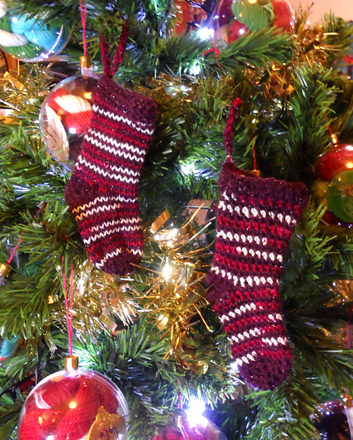 Knitted Christmas Mini Stocking
