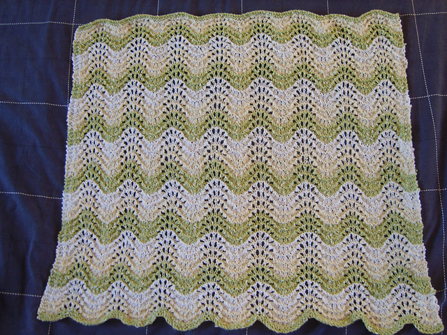 Design E - Striped Lace Blanket