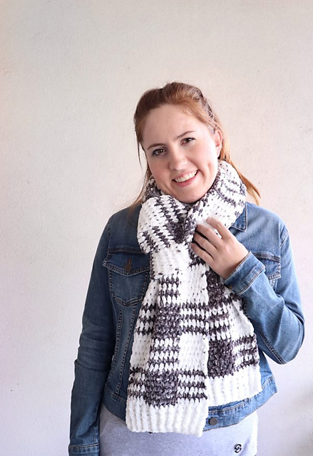 Velvet Plaid Scarf