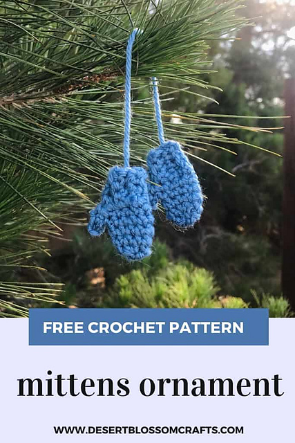Crochet Mitten Ornament
