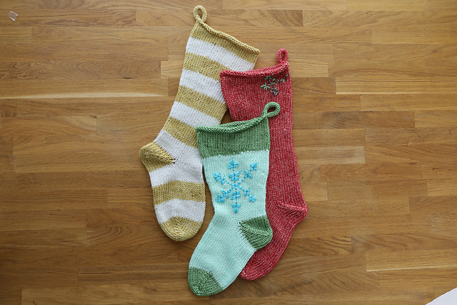Vintage Knit Christmas Stockings